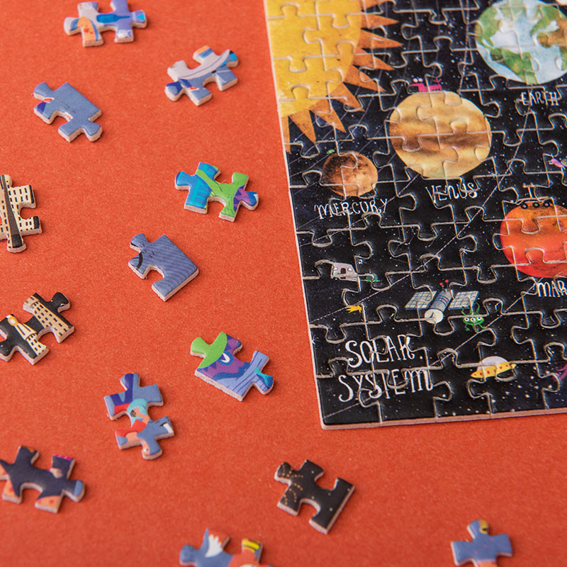 Découvre l'espace et les planètes du système solaire, puzzle Londji